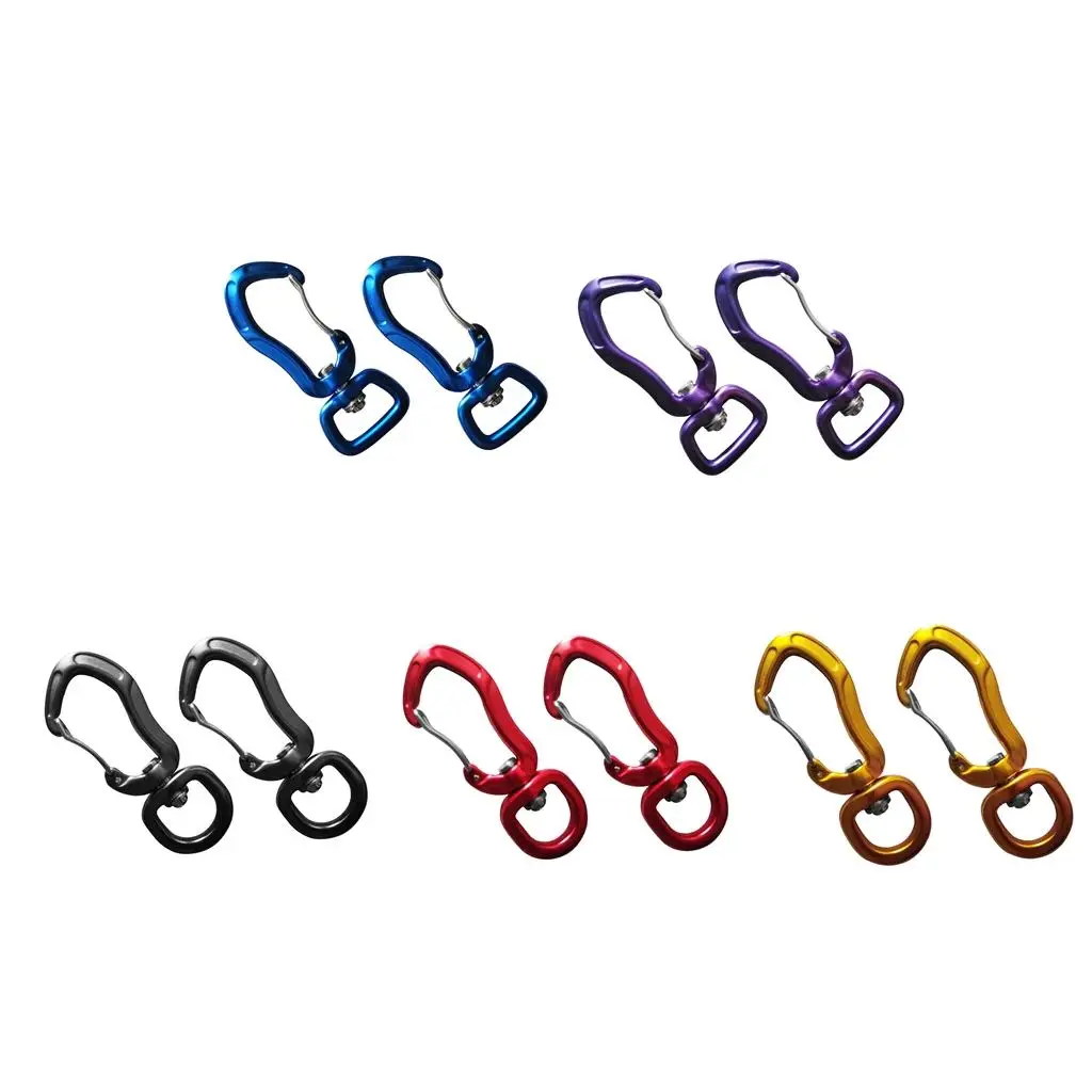 2 pieces strong swivel carabiner clip key hanging hook for