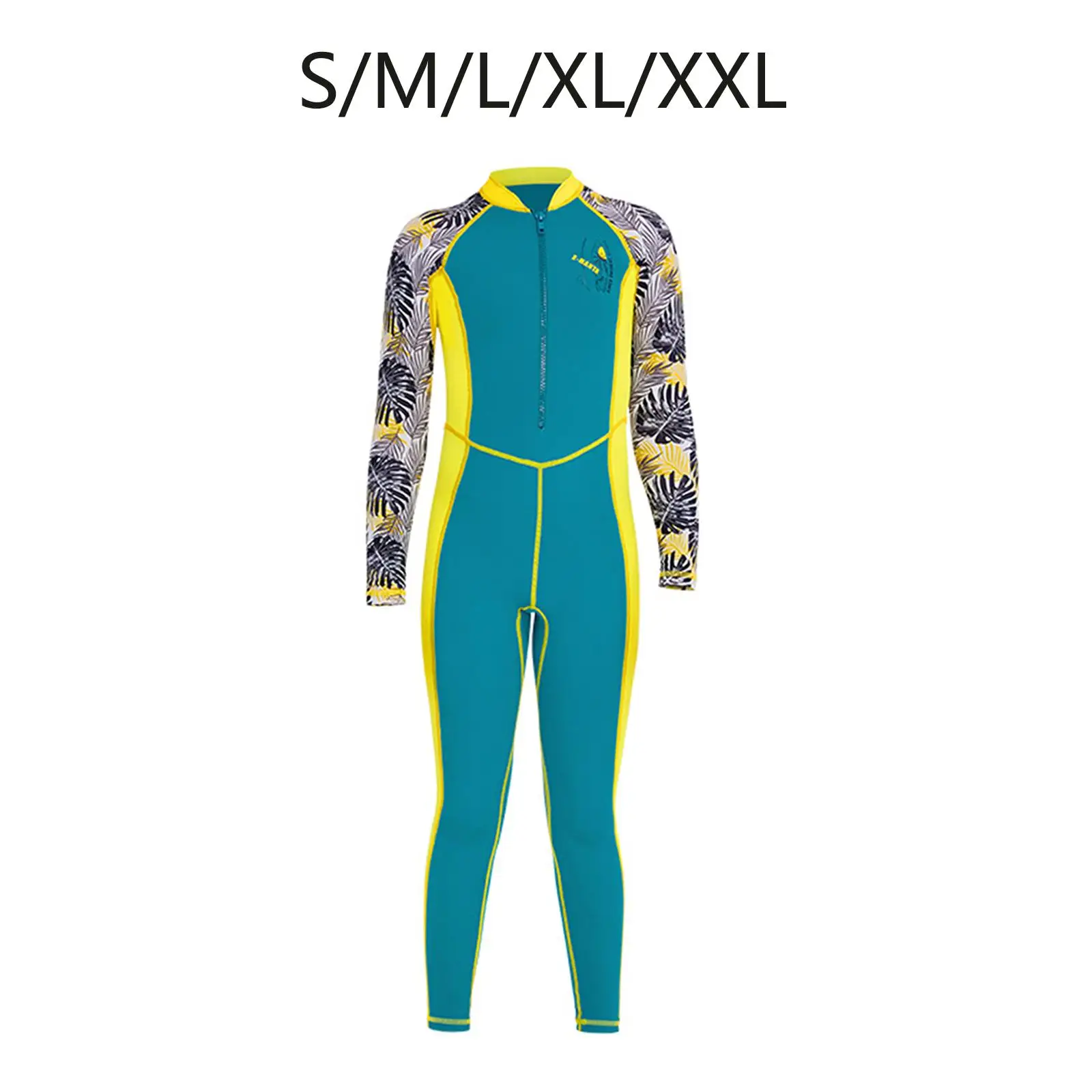 Kids Wetsuits Swimsuit Jumpsuit Full Body Front Zipper Quick Drying UV Protection Long Sleeve for Boys for Kayaking Diving