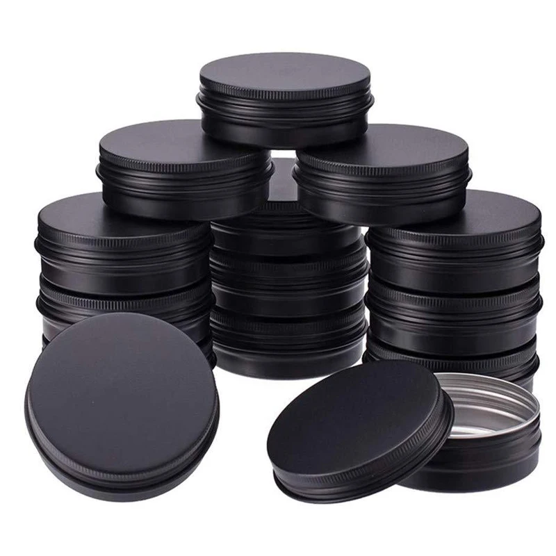 Best of 100Pcs 10 / 15 / 20 / 30 / 50 / 60g Black Aluminum Tin Jars Empty Round Metal Box Face Cream Cosmetic Container With Lid Lip Balm Jar Pot Reviews & Tips