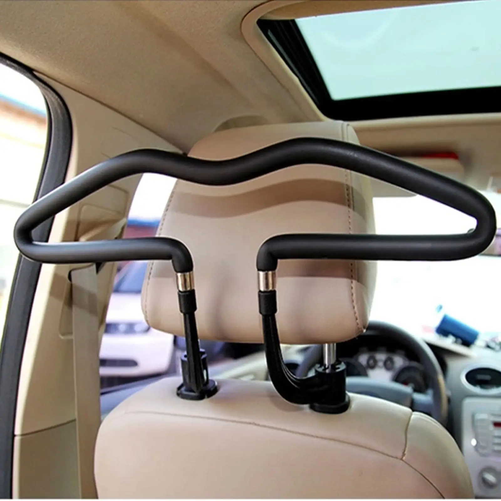 Portable Car Headrest Coat  Saving Stainless Steel Lightweight Jacket Holder Coat Hanger Car Mounted Car Hanger for Vehicle