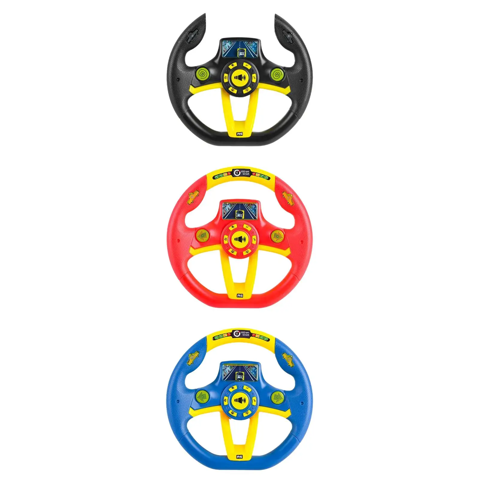 Round Steering Wheel Toy with Lights Busy Board DIY Accessory for Outdoor Playground Amusement Park Birthday Gifts