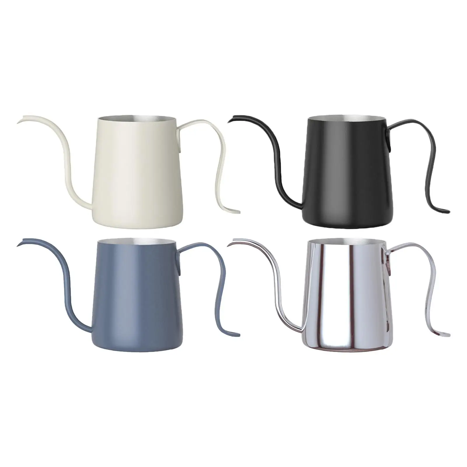 304 Stainless Steel Coffee Tea Pot Long Narrow Spout Coffee Dripper Tea Pot Coffee Pouring Kettle for Cafe Kitchen Home Gifts