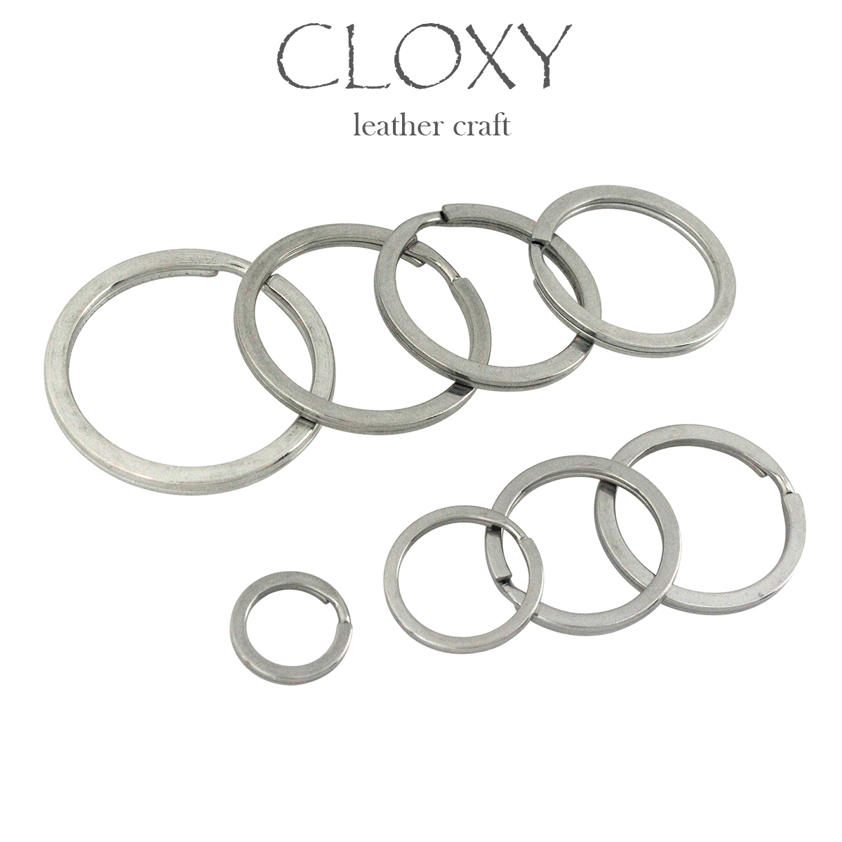 5 stücke Metall Split Ringe Flache-draht Doppel Schleife Schlüsselring 15-38mm Keychain Schlüssel Halter DIY Leder handwerk hardware Edelstahl – Detail 6