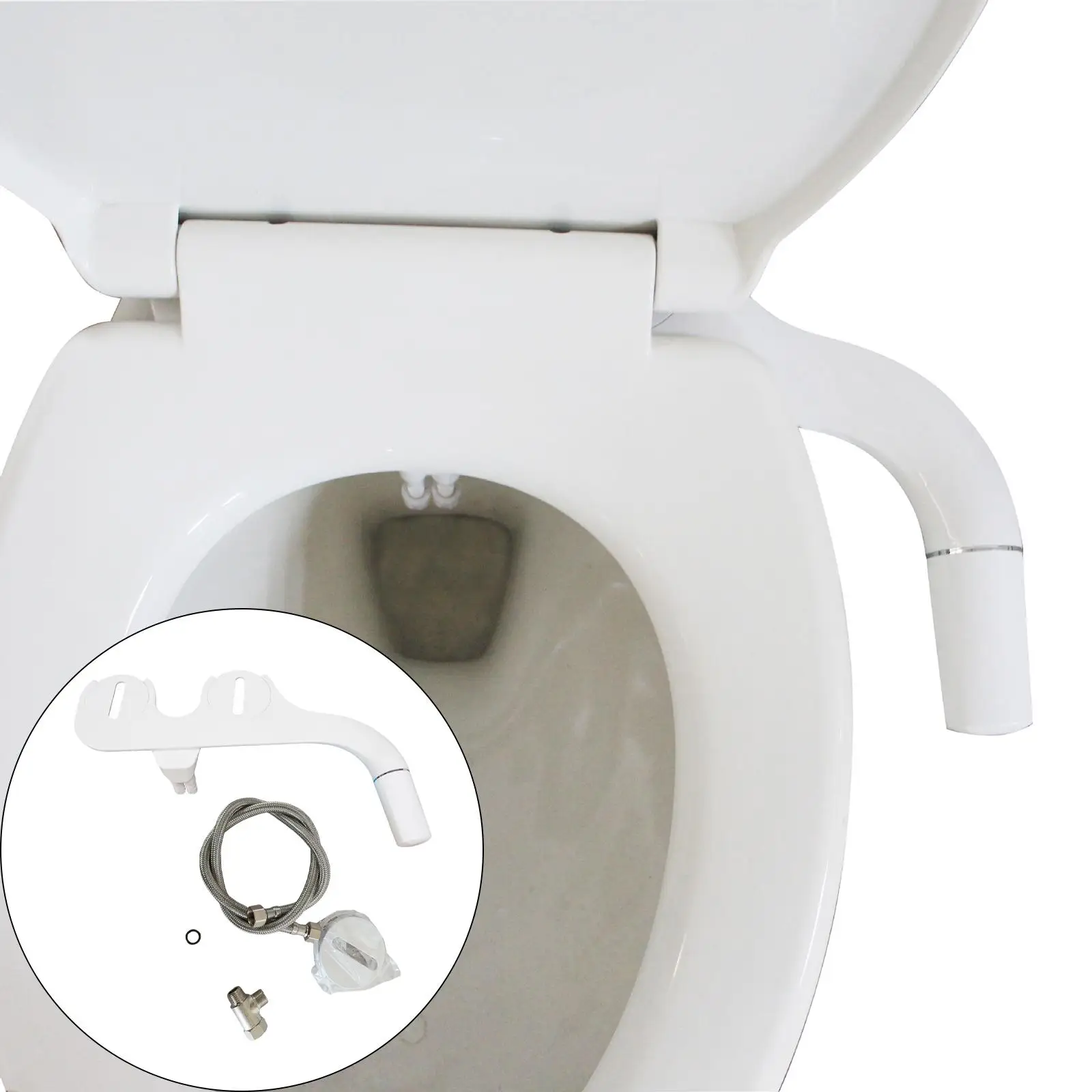 Houehold Bidet Toilet Seat Attachment Mechanical   Water Sprayer Washer Self Cleaning Nozzle Clean Sprayer for Toilet