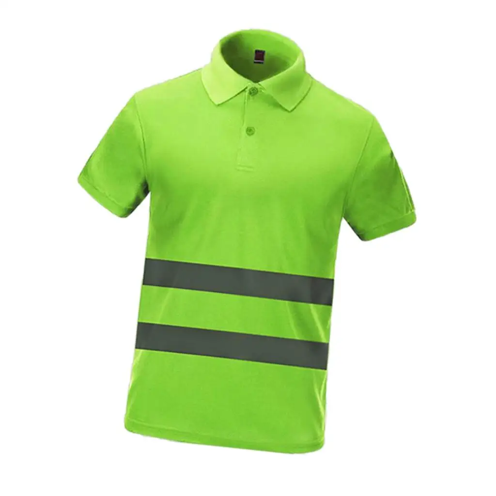 Quick Dry Shirt Safety Short Sleeve Reflective Tee Workwear