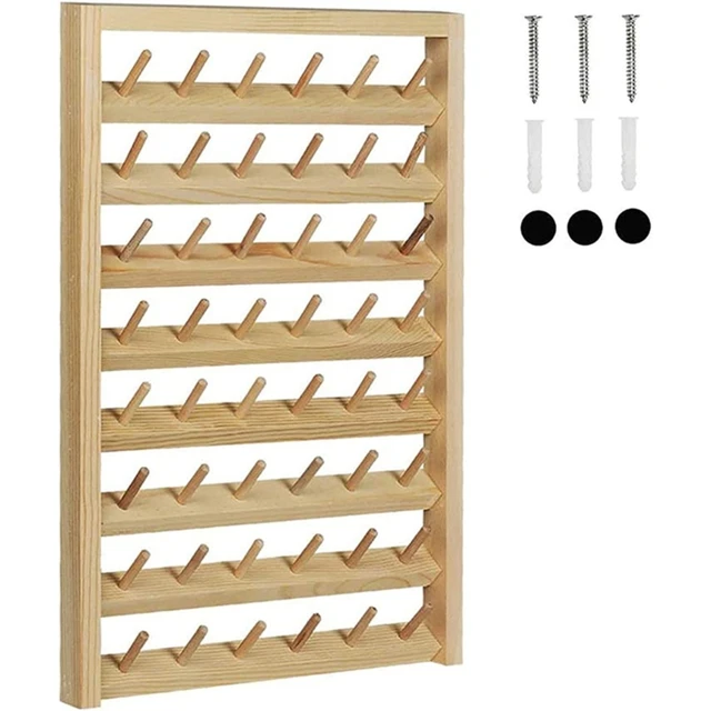 48 Spool Thread Rack Wooden Thread Holder Hanging Sewing for
