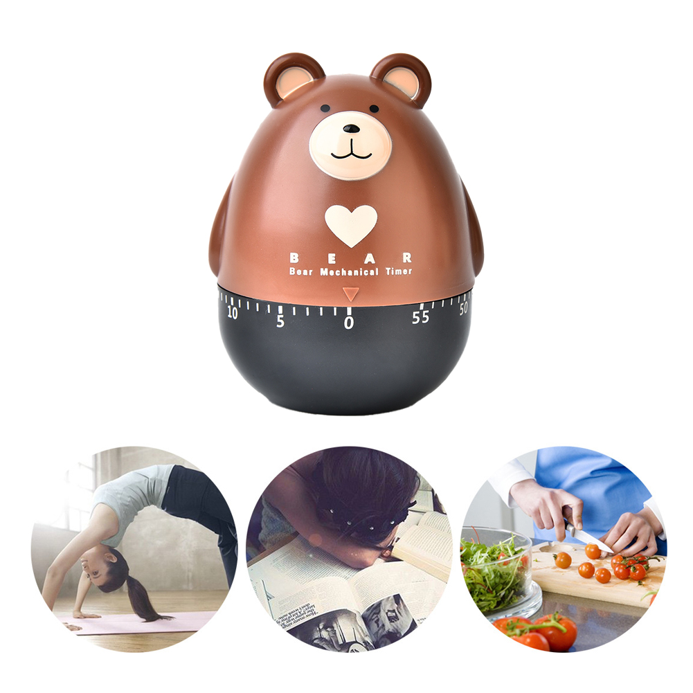 Egg Timer   1pc Kumamoto Bear Plastic Kitchen Countdown Mechanical Kitchen Cooking Baking Timers Kitchen aid Tools Cartoon animal bears