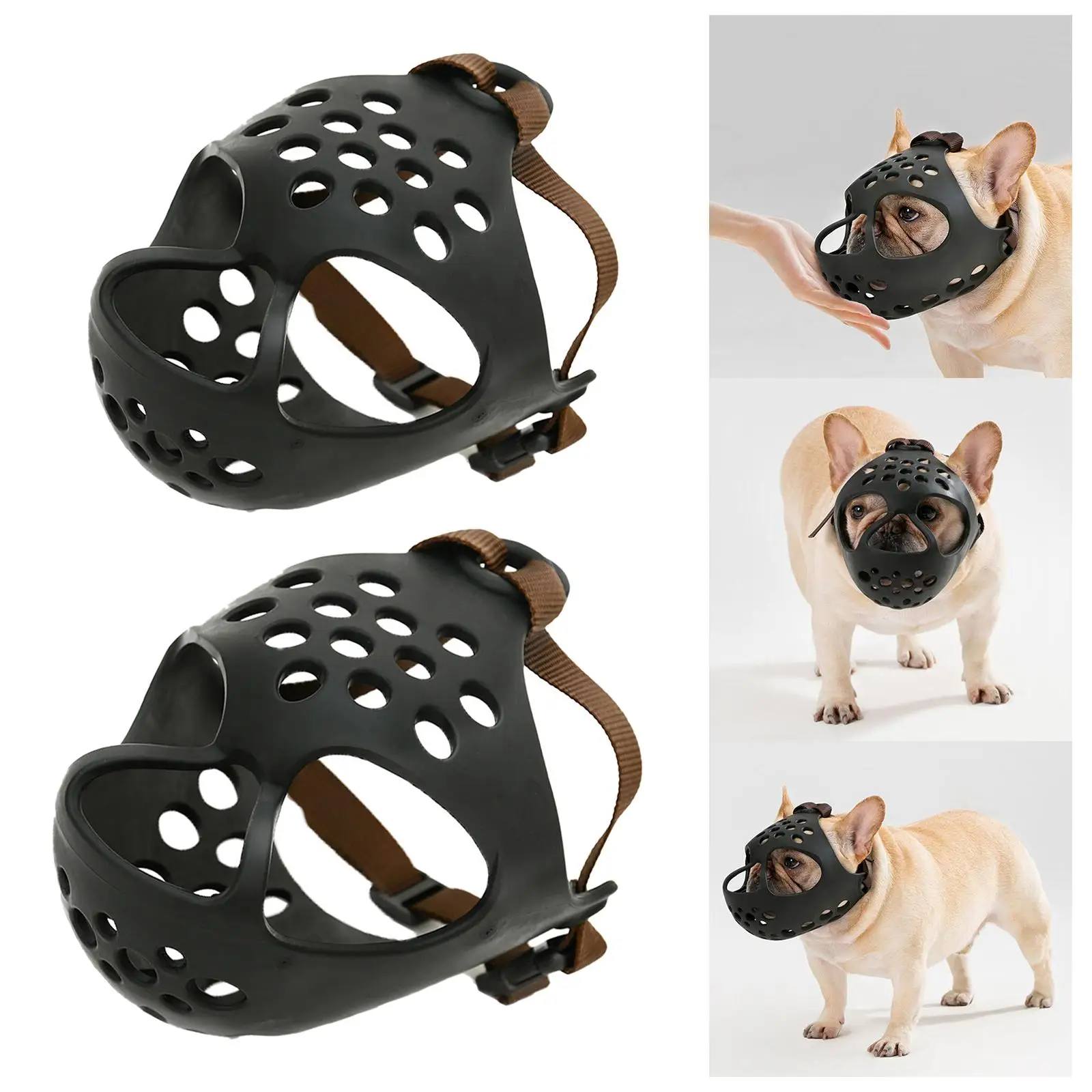 Pet Dog Muzzle Soft Cage Muzzle Mask Mouth Cover Lightweight Durable Comfortable Soft for Grooming Licking Biting Pet Supplies