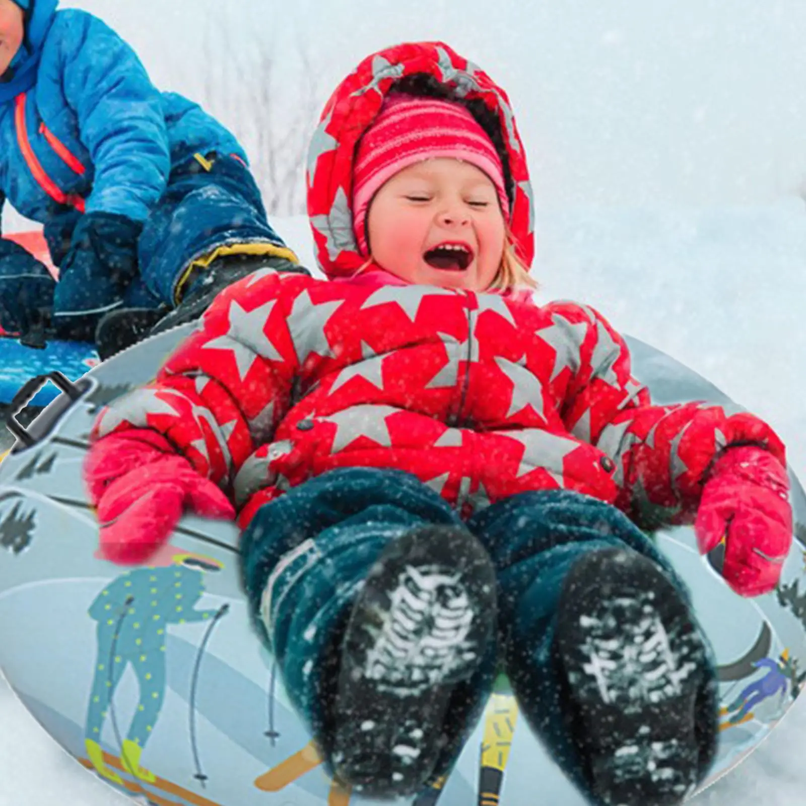 Snow Tube Inflatable Freeze Resistant Water Pool Portable Ski Ring Sledding