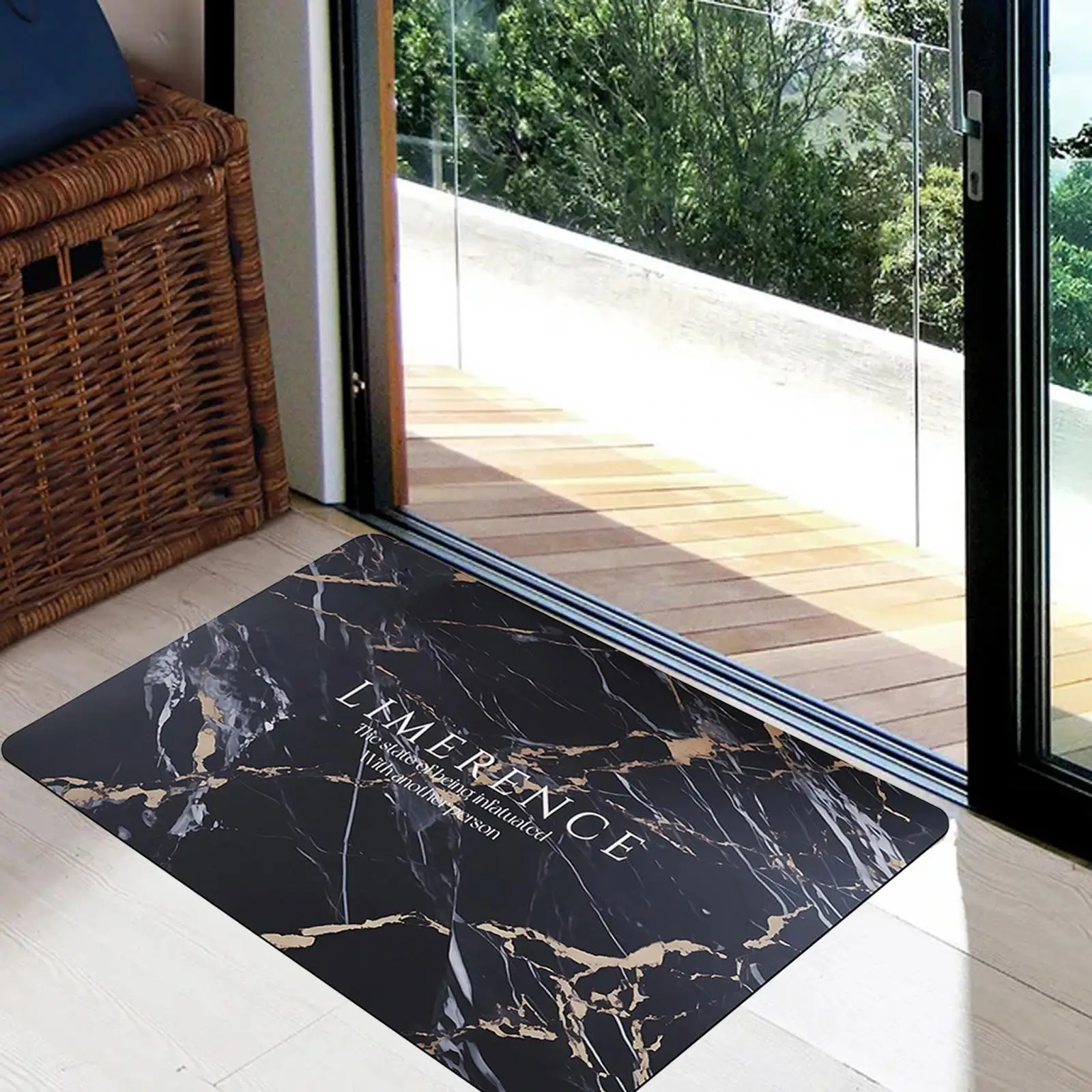 Bath Mat Absorbent Multipurpose Area Rug Decorative Diatom Mud Floor Mat for Bedroom Entryway Living Room Bathroom Hallway