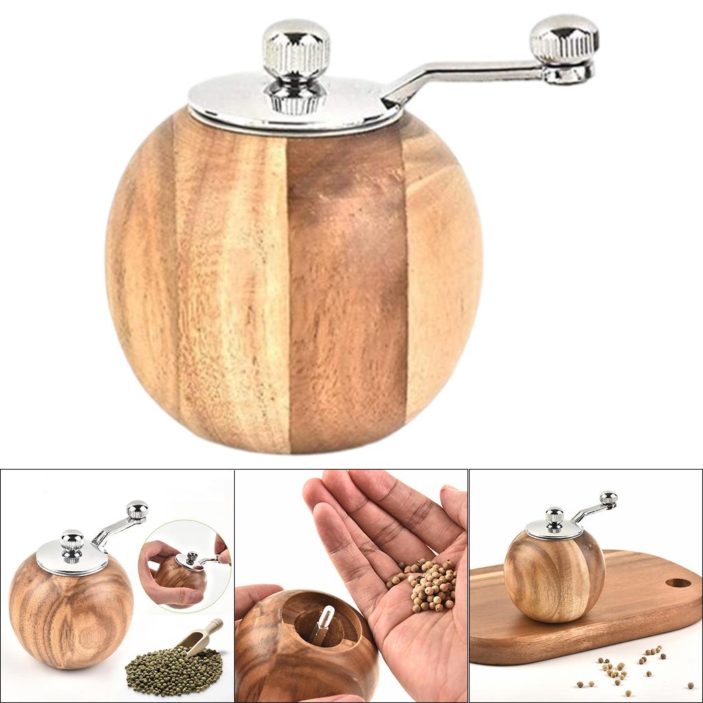 Wood Manual Coffee Grinder Kitchen Tool Portable Hand Coffee Grinder for Spice Seasoning Pepper Salt Outdoor Camping Travel