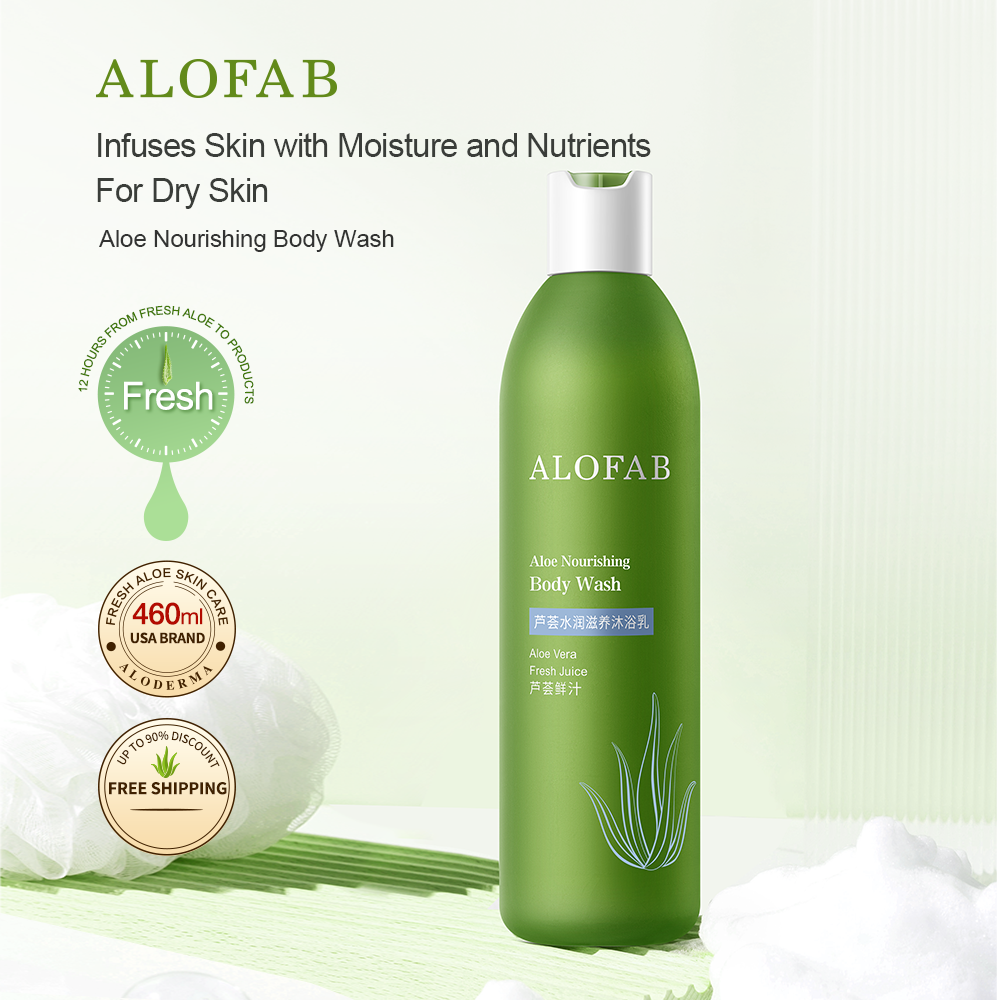 Best of ALOFAB 460ML Natural Aloe Vera Fresh Juice Aloe Nourishing Body Wash Soften Smooth Shower Gels Reviews & Tips