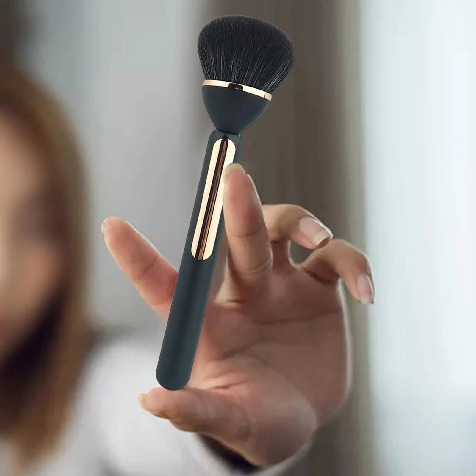 Makeup Brush Loose Powder Long Plastic Handle Soft Comfortable Exquisite Nail Art Brush