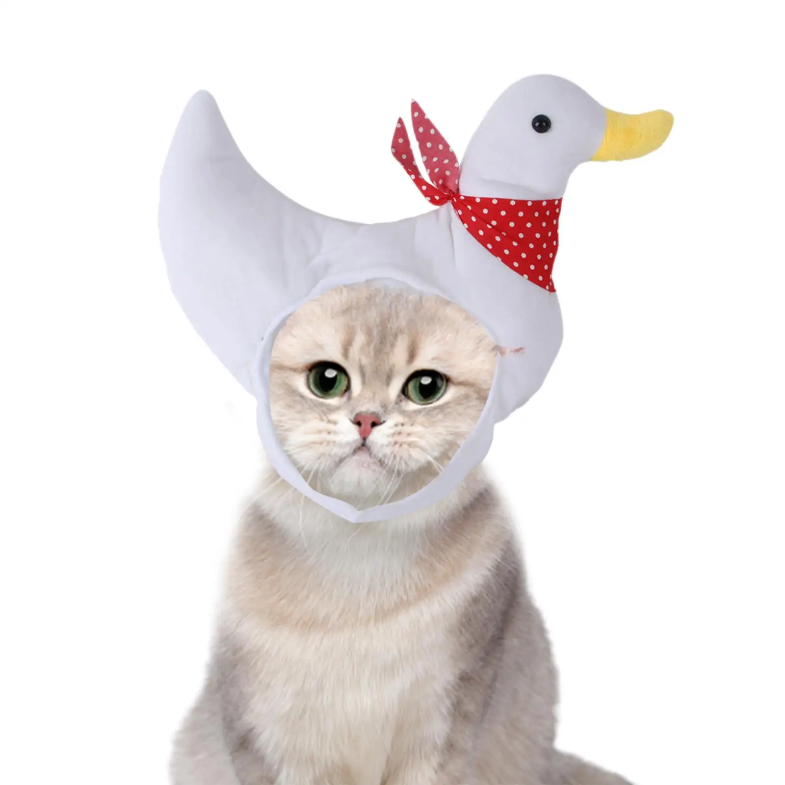 Duck Shape Pet Hat Decoration Photo Props Funny Cosplay Outfit Funny Caps for Puppy Cat Small Puppy Dogs Holiday Party Easter