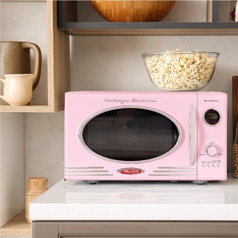 Title 15, Nostalgia Retro Countertop Microwave Oven - Lar...