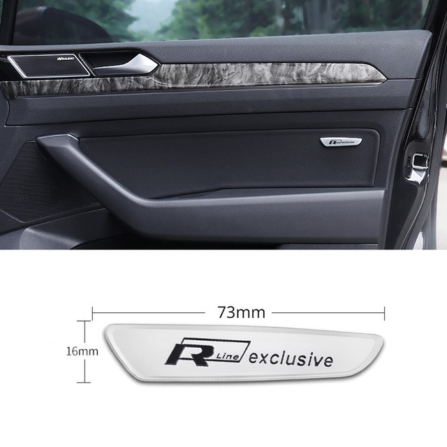 Metal Emblem for R Line 4MOTION Passat Tiguan Polo Golf Touran Beetle Car  Door Panel Decorative Sticker Fender Side Badge