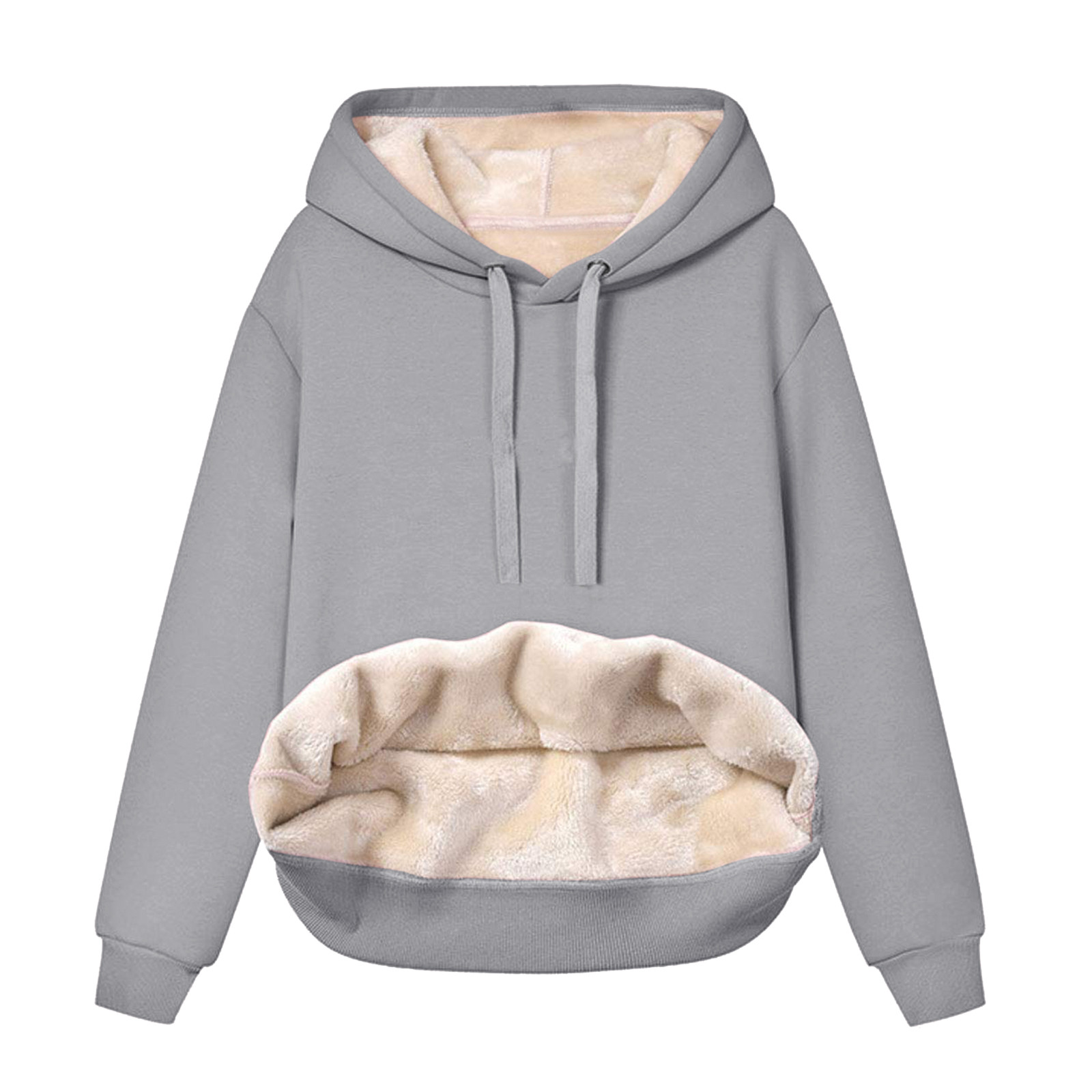 inverno veludo quente hoodies cor sólida de