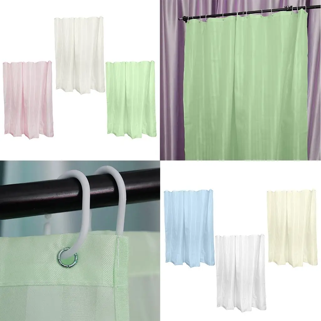 180x180cm Striped Decor Shower Curtains WaterBathroom Opaque Curtains Hotel Quality