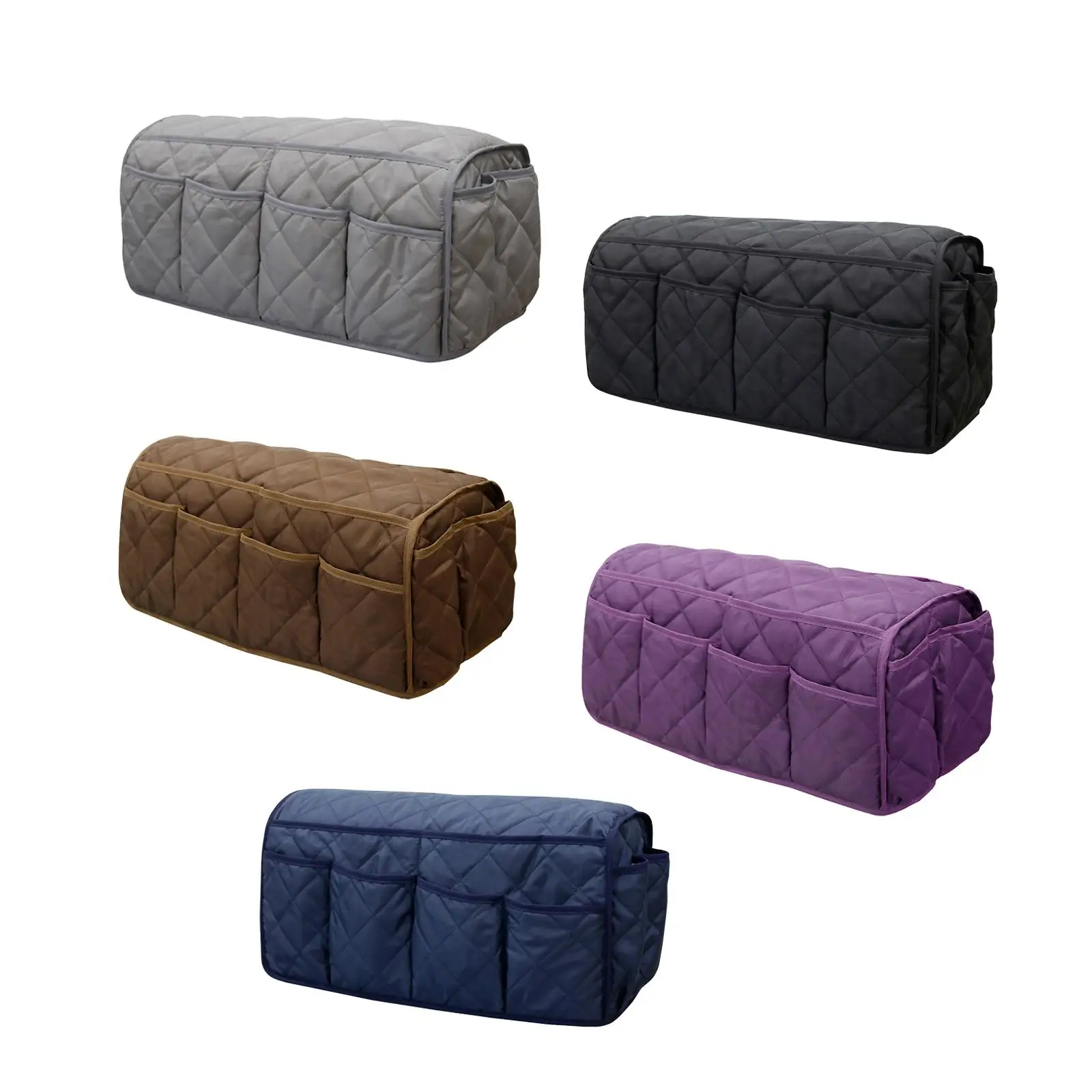 Durable Sofa Armrest Organizer recliner Storage Bag Bedside Pouch Holder Mulitfunction Couch Armrest Caddy for Cables Office