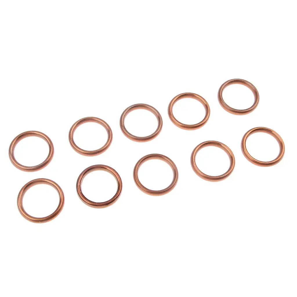 10x Exhaust Muffler Pipe Gasket Motorcycle Exhaust Gasket for