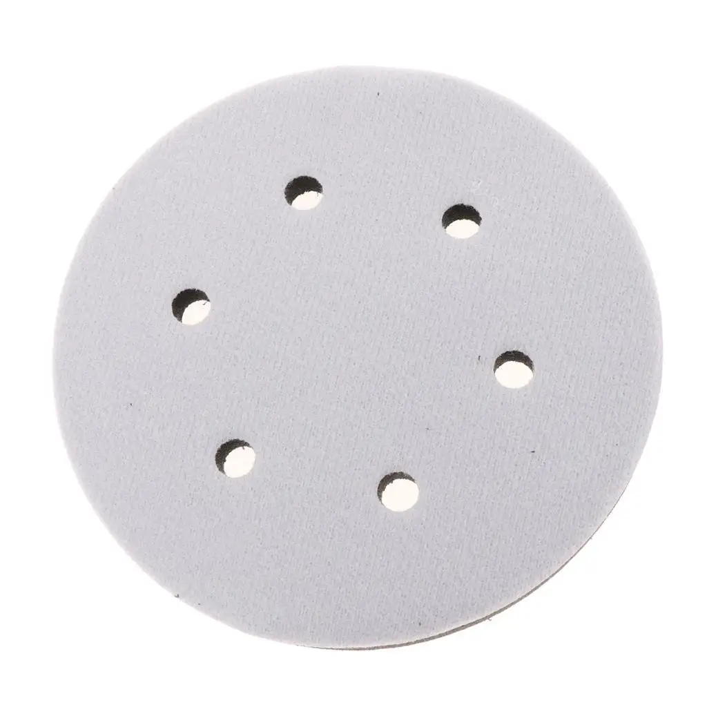 6 Inch 6-Hole Soft Sponge Dust- Interface Pad for   Sanding Pads for Uneven Surface Polishing