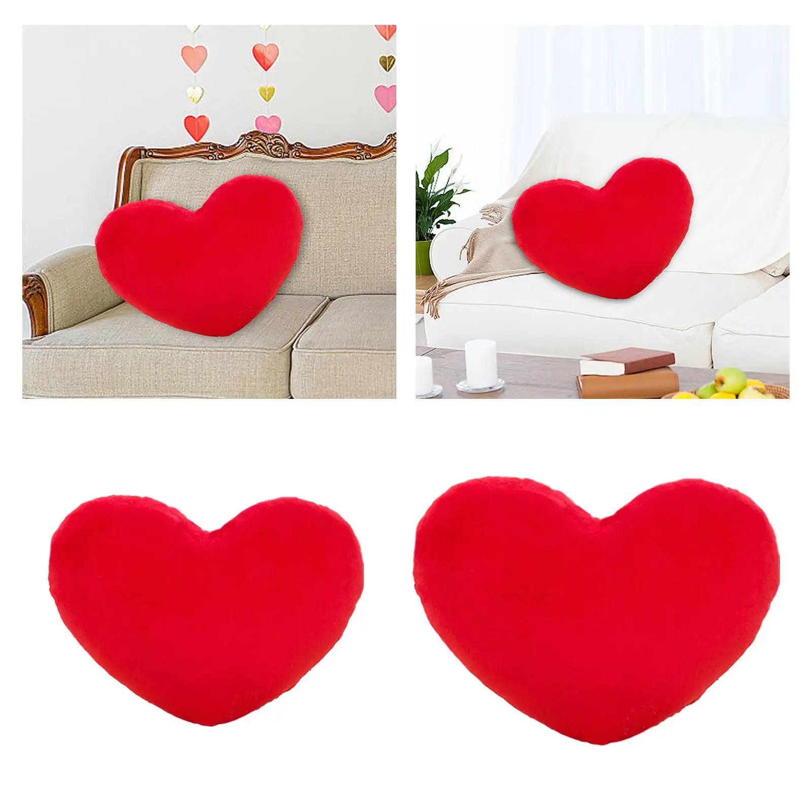 Heart Shaped Pillow Romantic Decorative Throw Pillow for Outdoor Home Garden