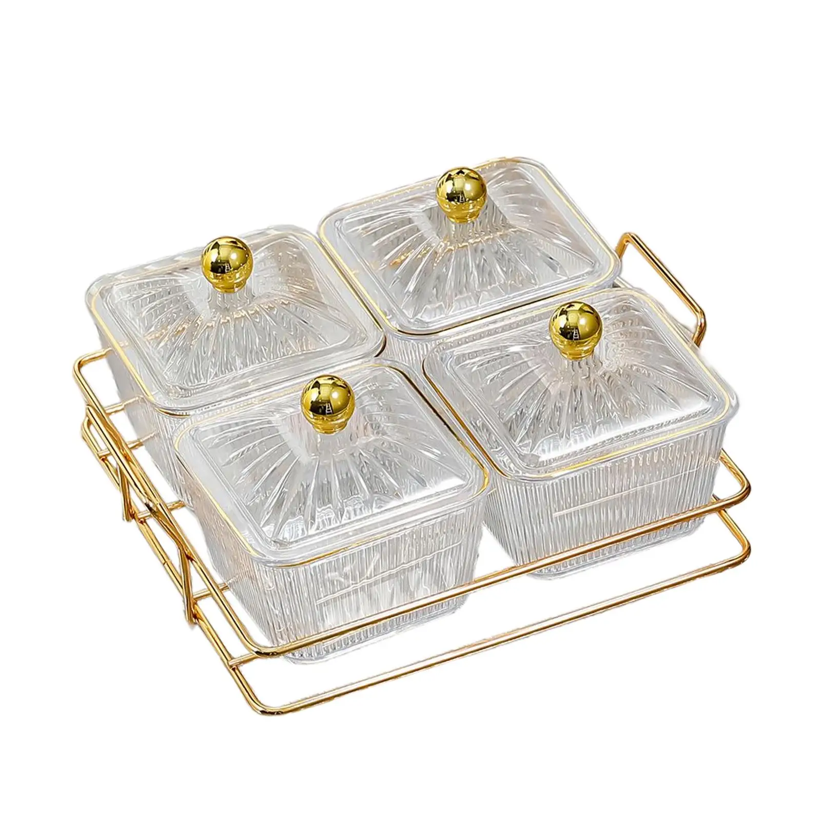 Divided Serving Platter Dried Fruit Plate Food Storage Box Candy Dish Platter Multifunction Snack Serving Tray Organizer