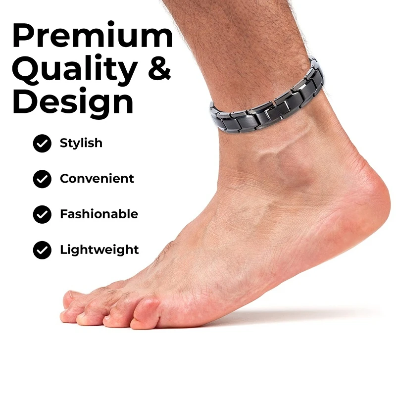 S4459850d5ea34d39b38b03446af3fc20L Arthritis Pain Relief Energy Jewelry Health Care Magnetic Ankle Bracelet Weight Loss Anti-Fatigue Therapy Ankle for Men Women