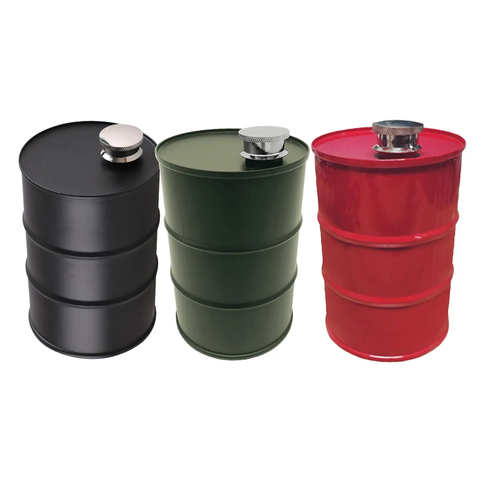 Oil Barrels Hip  Kettle 304 Stainless  Container Bottle for BBQ outdoor