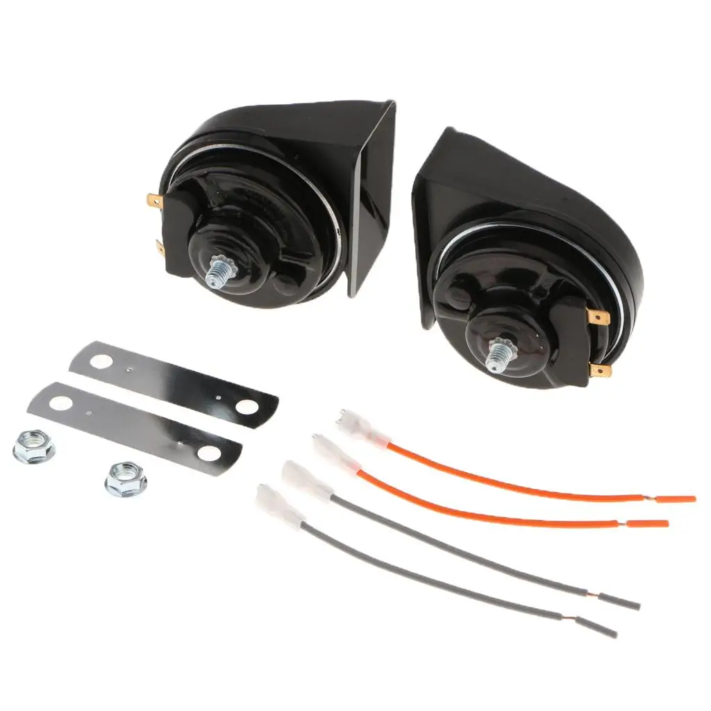 2 Piece Universal Car Snail Loud Electric Air 12V 118 DB