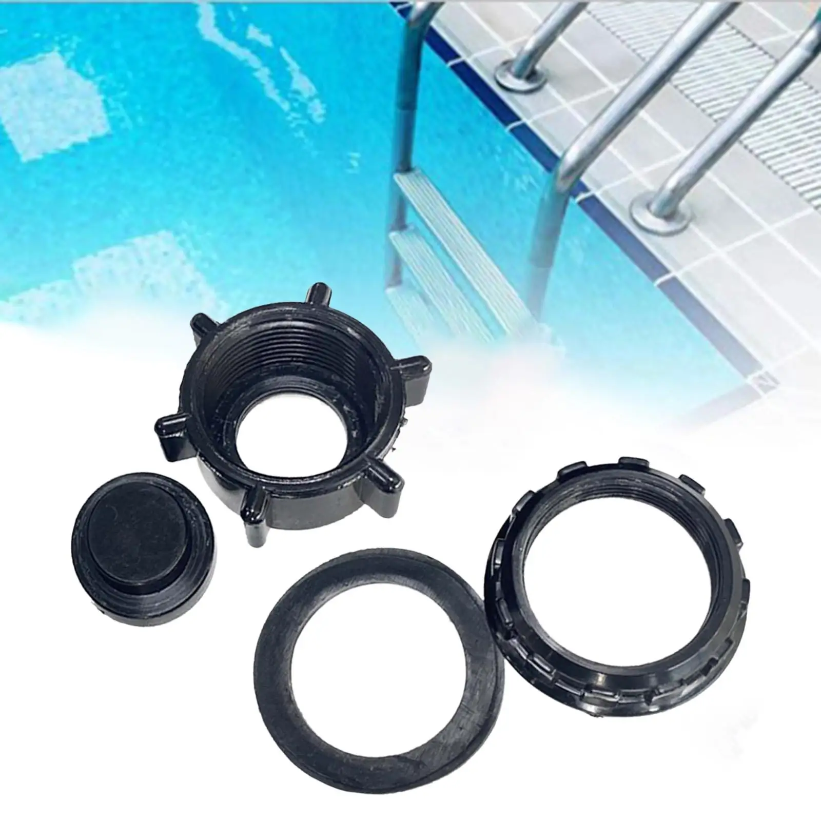 Sand Filter Drain Plug Assembly Replacement Water Drain Set Drain Valve for Pool Sand Filter Pump Hot Tub Sand Tank Accessories