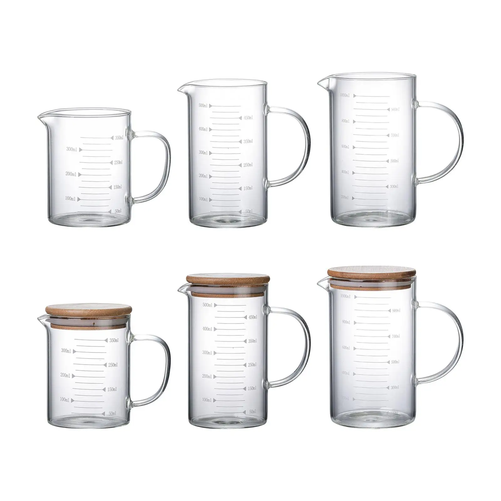 Measuring Cup Containers with Scale Milk Glass Cup for Tea Milk Beverage
