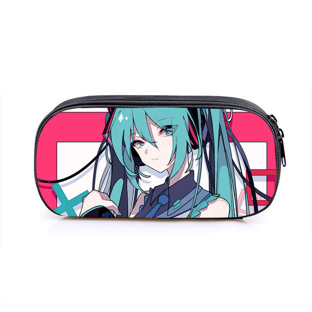 New Hatsune Miku Kawaii Pencil Pouch Cute Students School Supplies Giveaway  Badge Anime Pencil Bag Stationery Pencil Cases Gifts - AliExpress