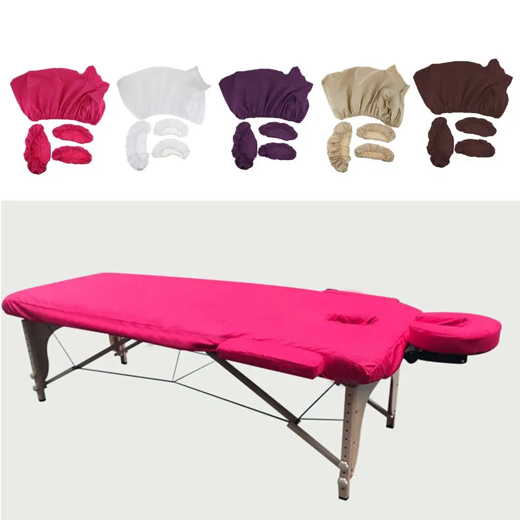 Salon Massage Table Bed Fitted Sheets Pad Face Cradle Hand Pillow Cover Set