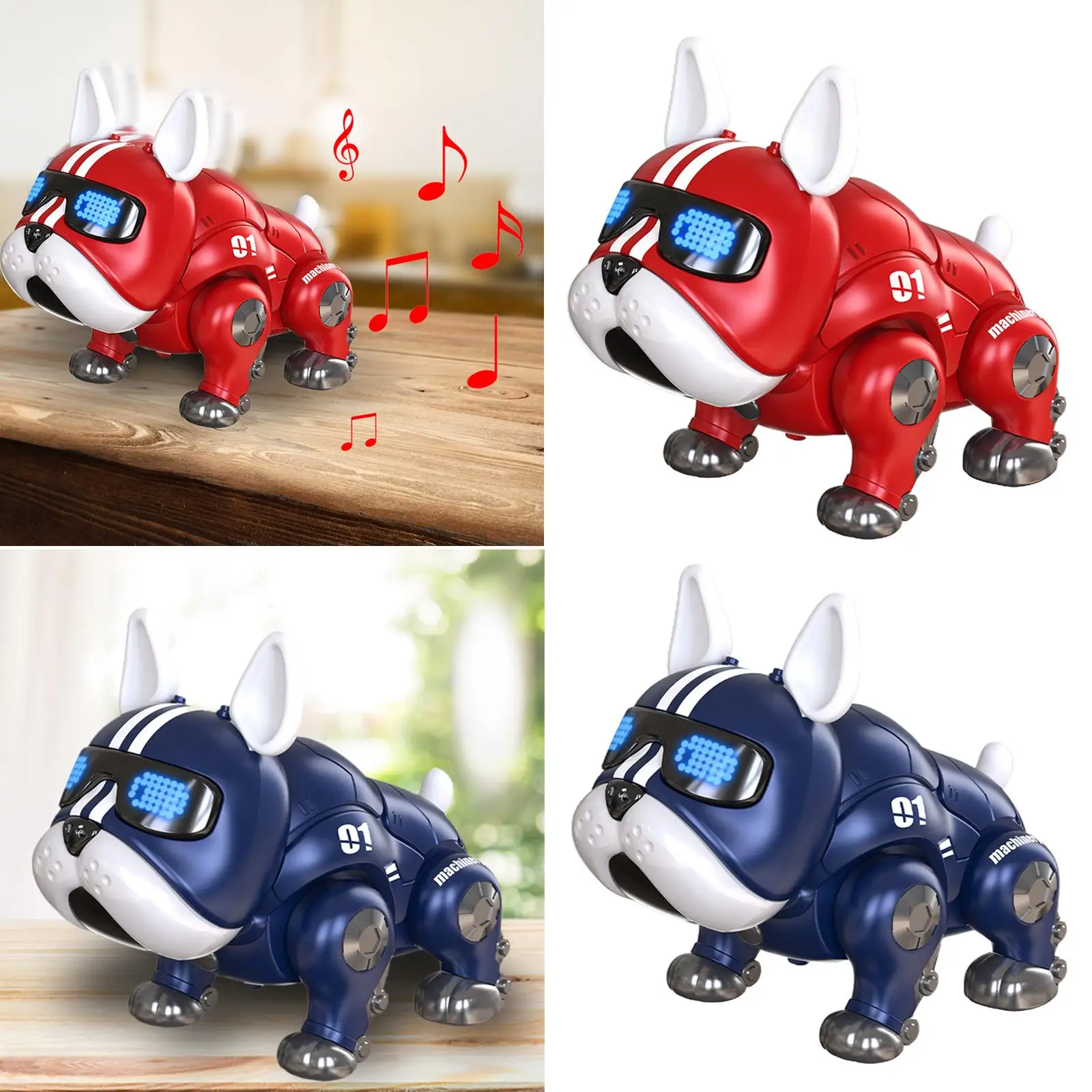 Walking Dancing Robot Dog Toys Crawling Music Toys with Light Musical Toys Dance Music Puppy Robot for Children Kids