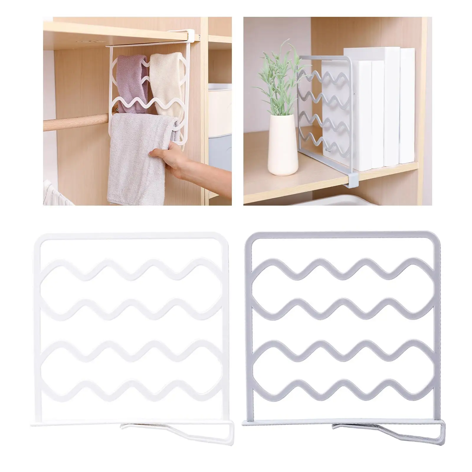 Household Closets Shelf Dividers Multifunctional Adjustable Partition Shelf for Bathroom Office Kitchen Hotel Baby Drawer