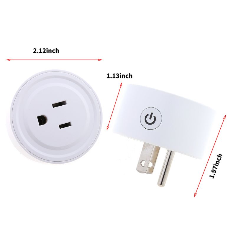 Mini enchufe inteligente Wifi, funciona con Alexa, No requiere Hub, (paquete de 4)