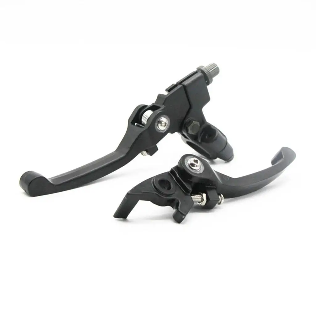 Folding Left & RightClutch & Brake Handlebar Grip Lever for Motrobike Black