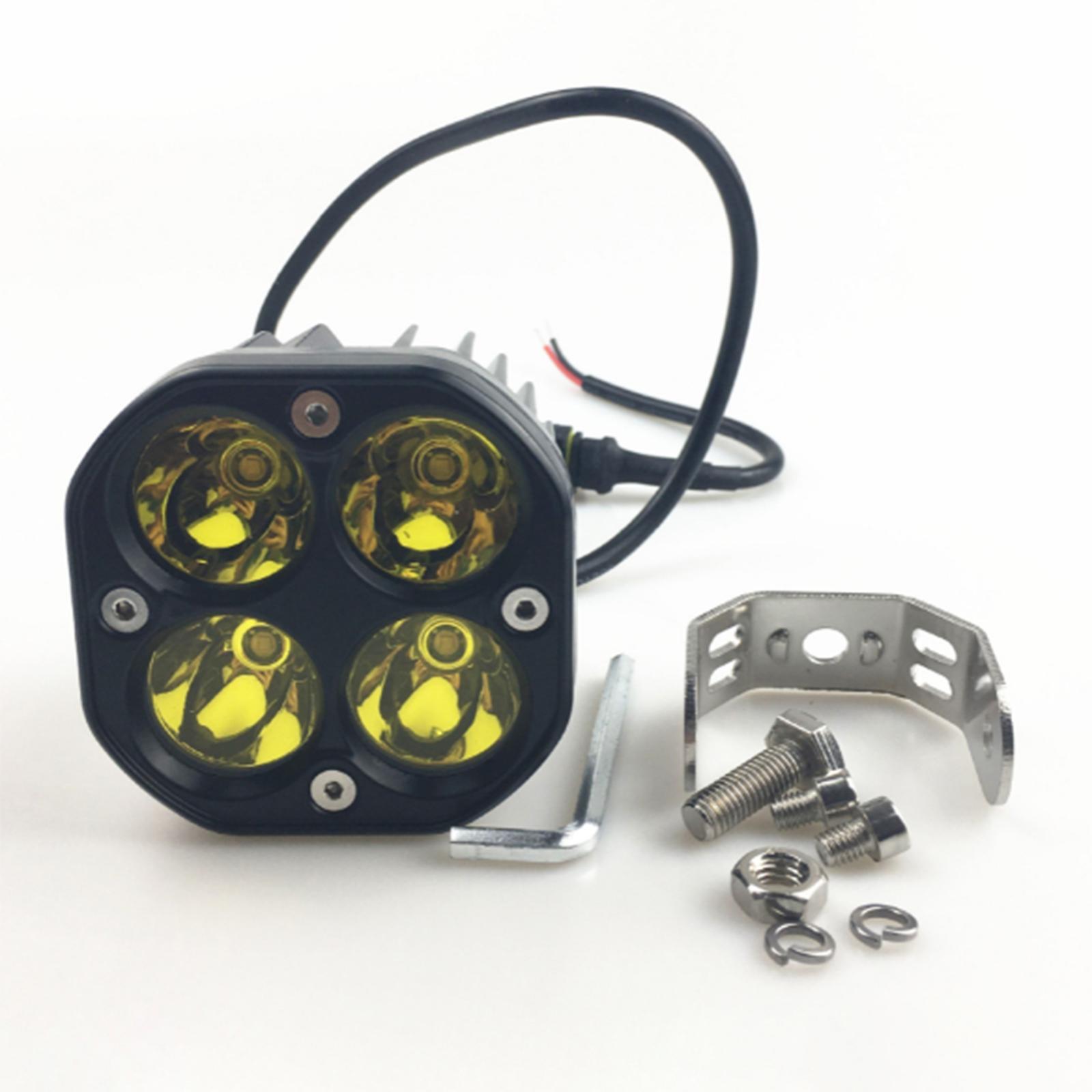 3 inch LED Work Light 1800-2000K 6 Lamp Beads Fog Lamps Spot IP67 Spotlight Fits for 4WD Offroad Tractor SUV Car Driving Boat