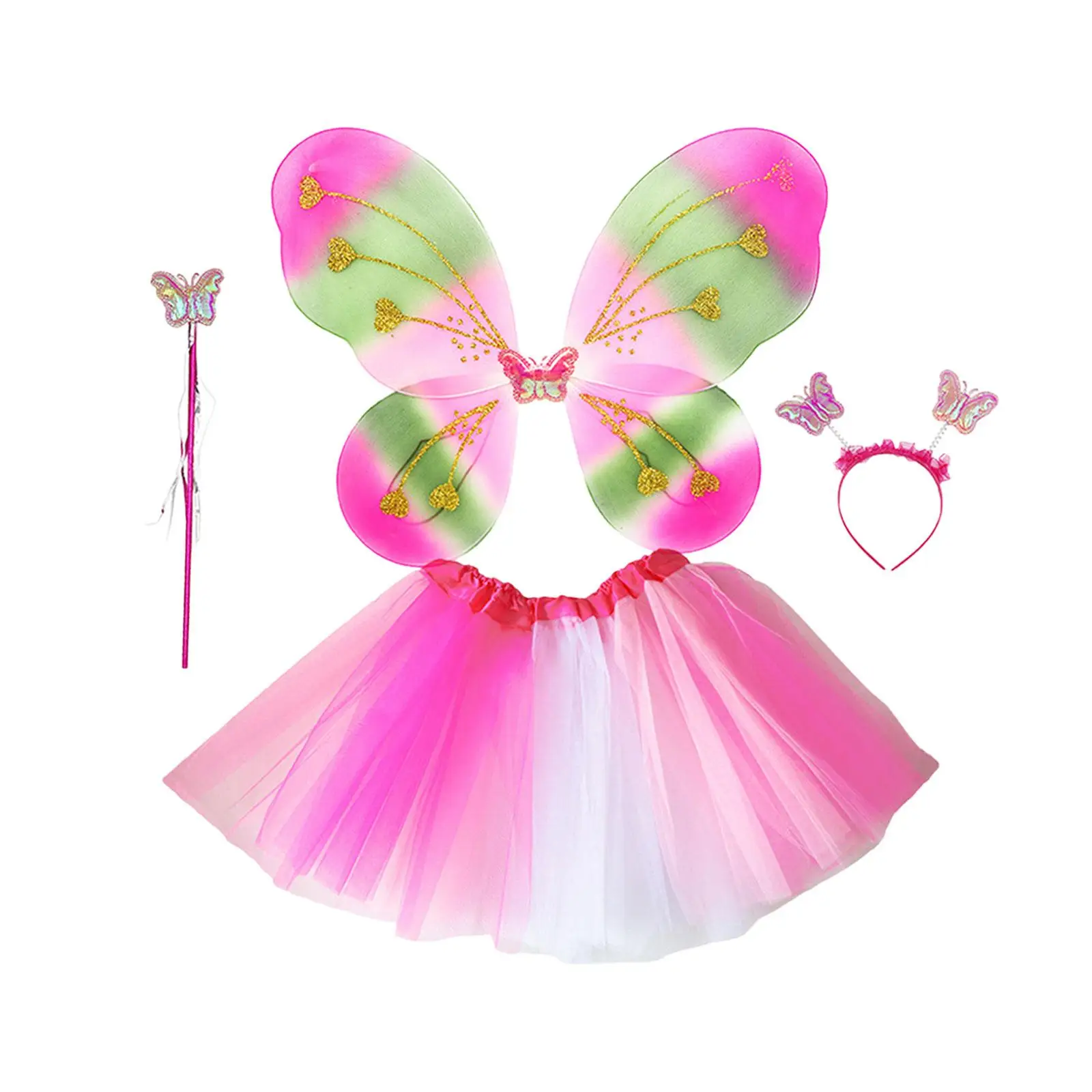 Fairy Wing for Girls Cosplay Clothes Children Girls Decorative Gifts Angel Wing for Carnival Party Festival Pretend Play