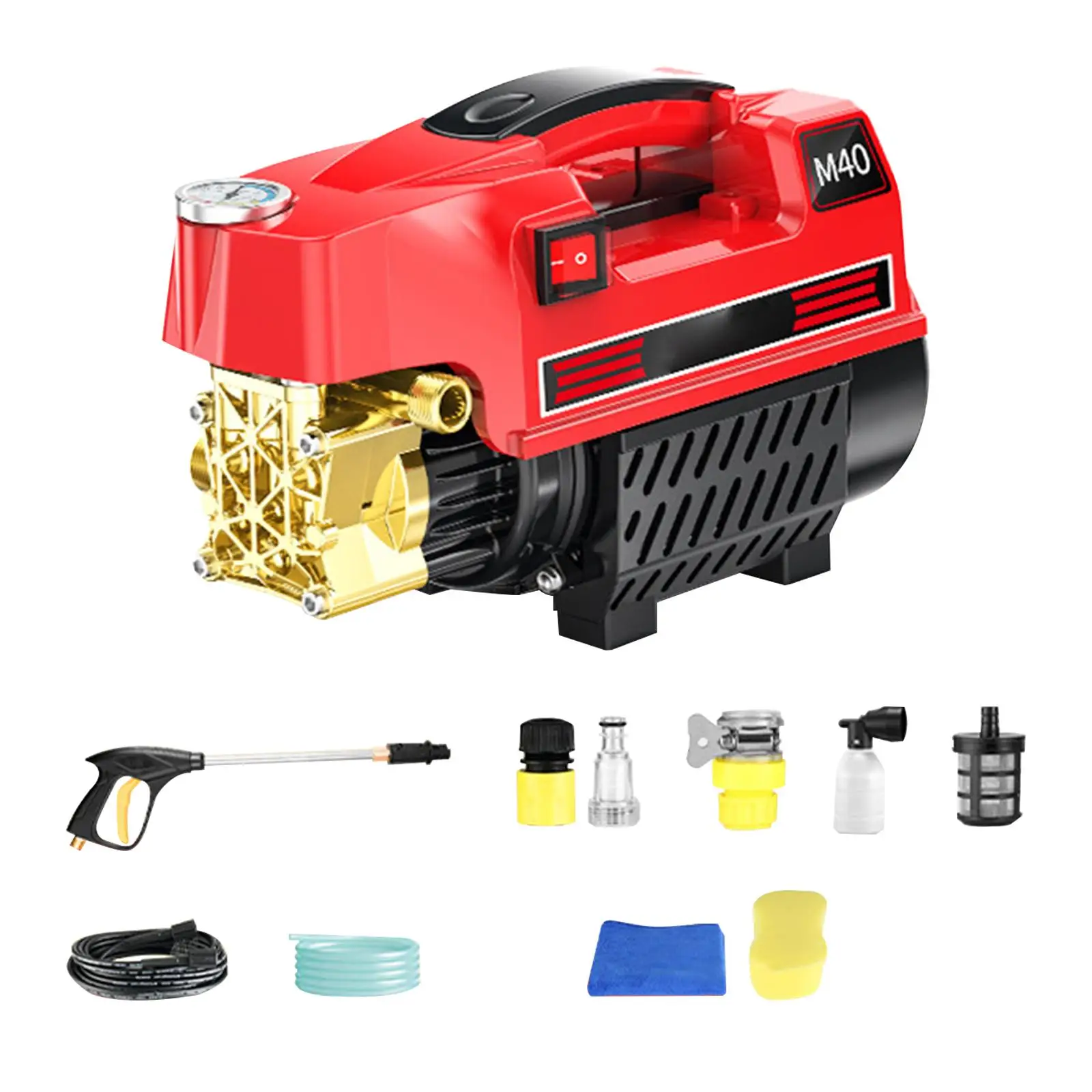 Electric High Pressure Washer Clean Tool Easy to Use 10M Water Pipe 12mpa Home Car Wash Machine for Fences Home Cars Patios