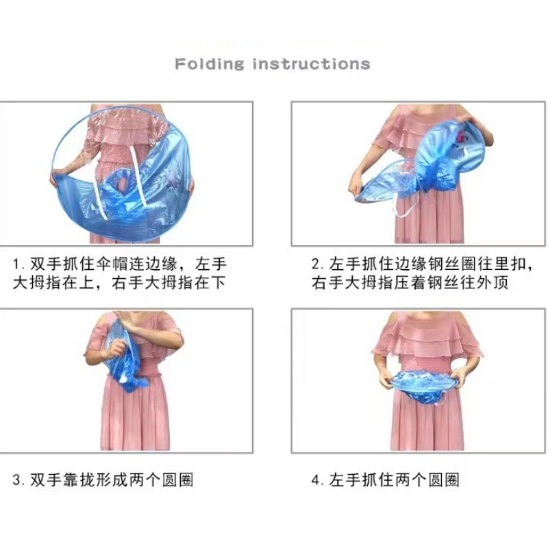 Description Picture 6 of itemCreative Kids Rain Cover Cute Cartoon Duck UFO Children's Raincoat Boys And Girls Umbrella Hat Windproof Poncho Rain Gear Hot