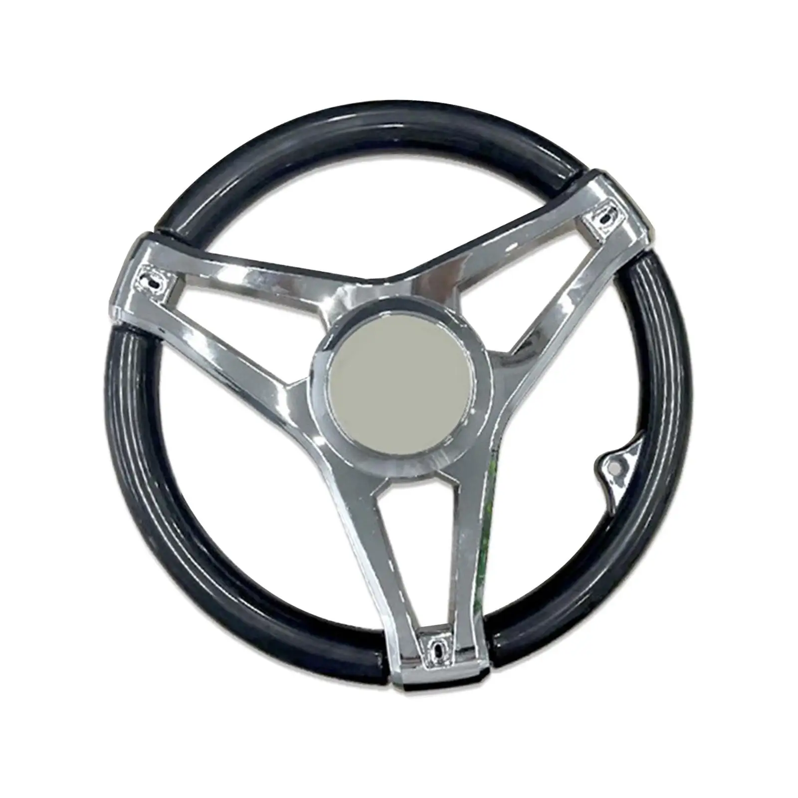 Universal Boat Steering Wheel, Accessories Weatherproof 3 Spoke Plastic for Speedboat Yacht Marine Vessels