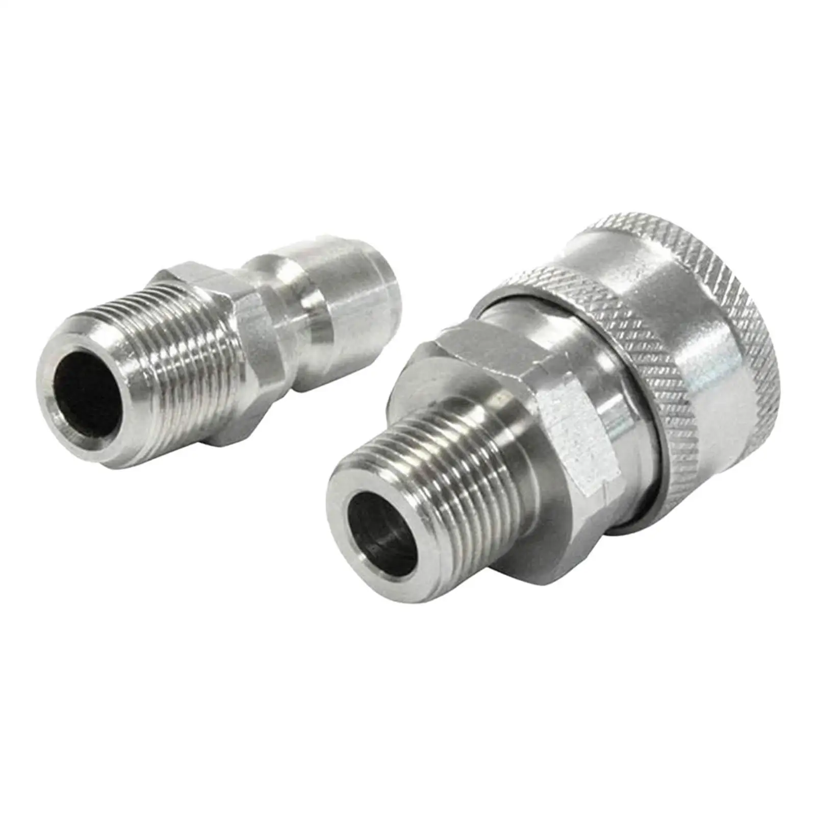 2 Pieces Pressure Washer Adapter Set 3/8 inch Water Pump Telescopic Rod Male Female Hose Not Easy to Leak Surface Cleaner