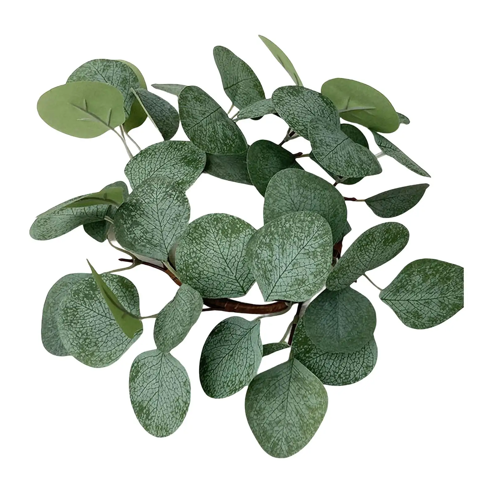 Artificial Eucalyptus Leaves Candles Wreaths Table Centerpiece Greenery Candle Wreath for Wedding Party Cafe Living Room Decor