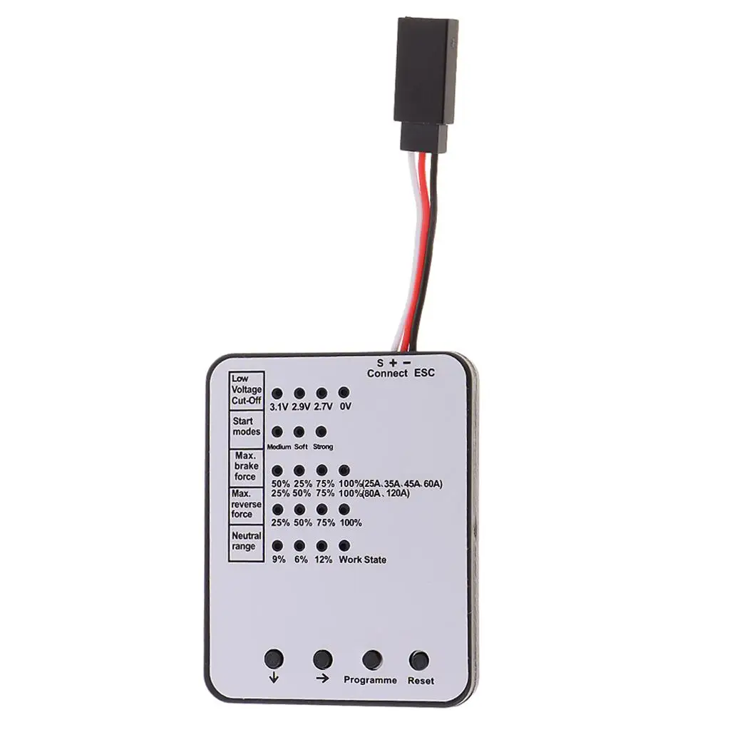 LED Programing Card Sensorless Electronic Speed Controller ESC for RC Car
