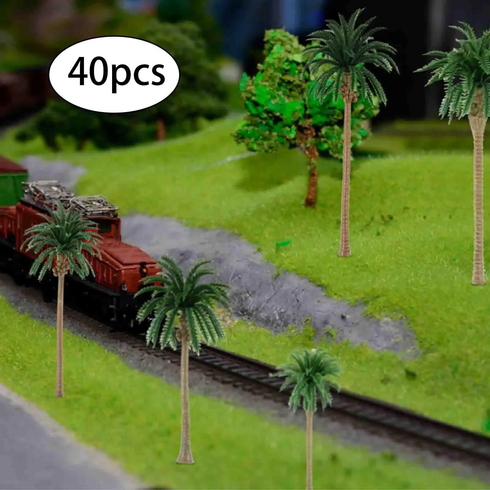 40x Coconut Palm Model Trees Artificial Miniature Tree  Railroad DIY