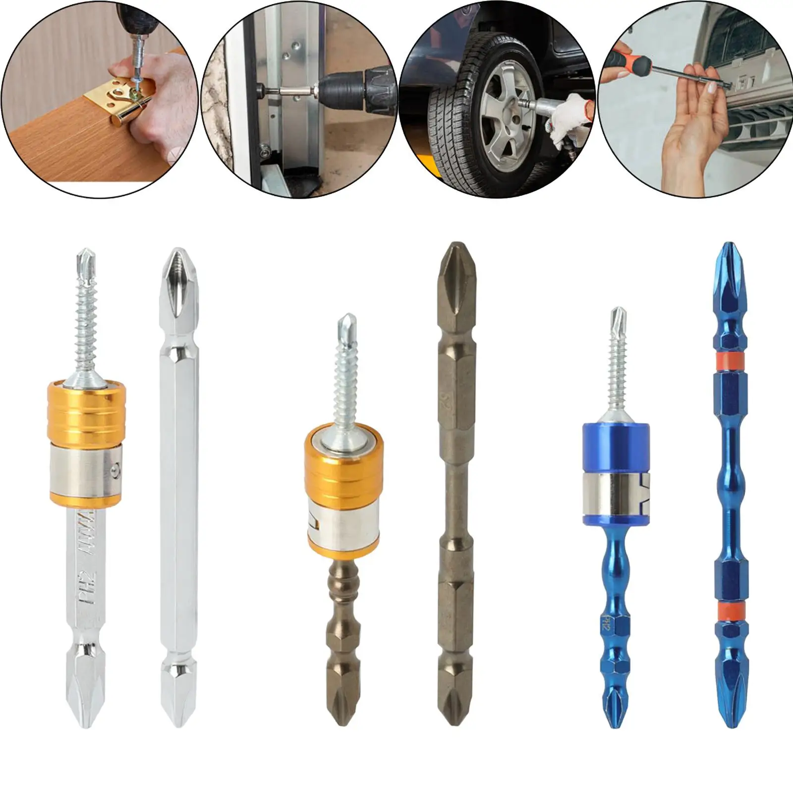  Alloy Steel Electric Screwdriver Tools with Rings Anti Fracture Durable for Plasterboard Drywall Wood