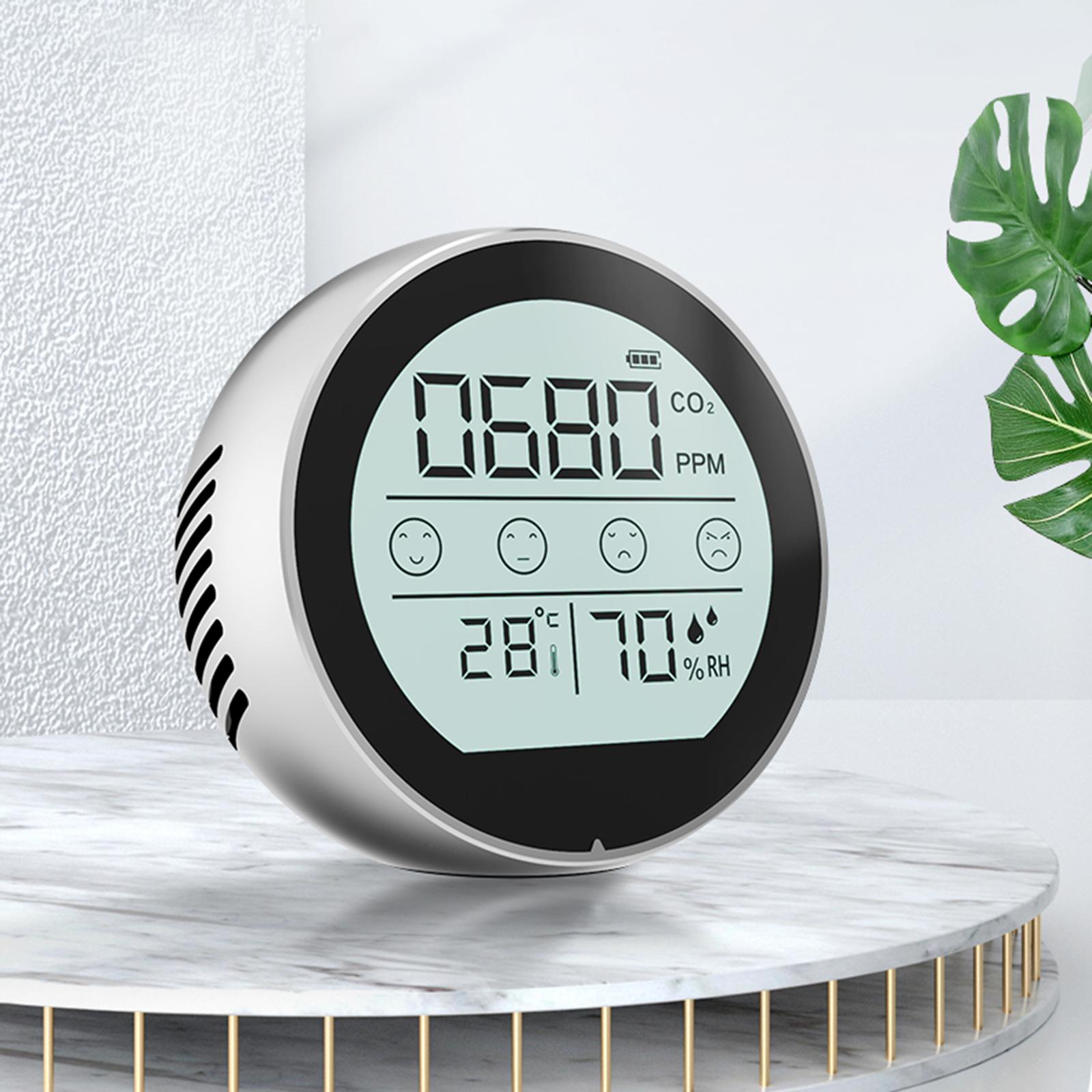 CO2 Meter Temperature Humidity Monitor Indoor CO2 Alarm Fast Measurement Meter Carbon Dioxide Monitor NDIR Sensor for Warehouse