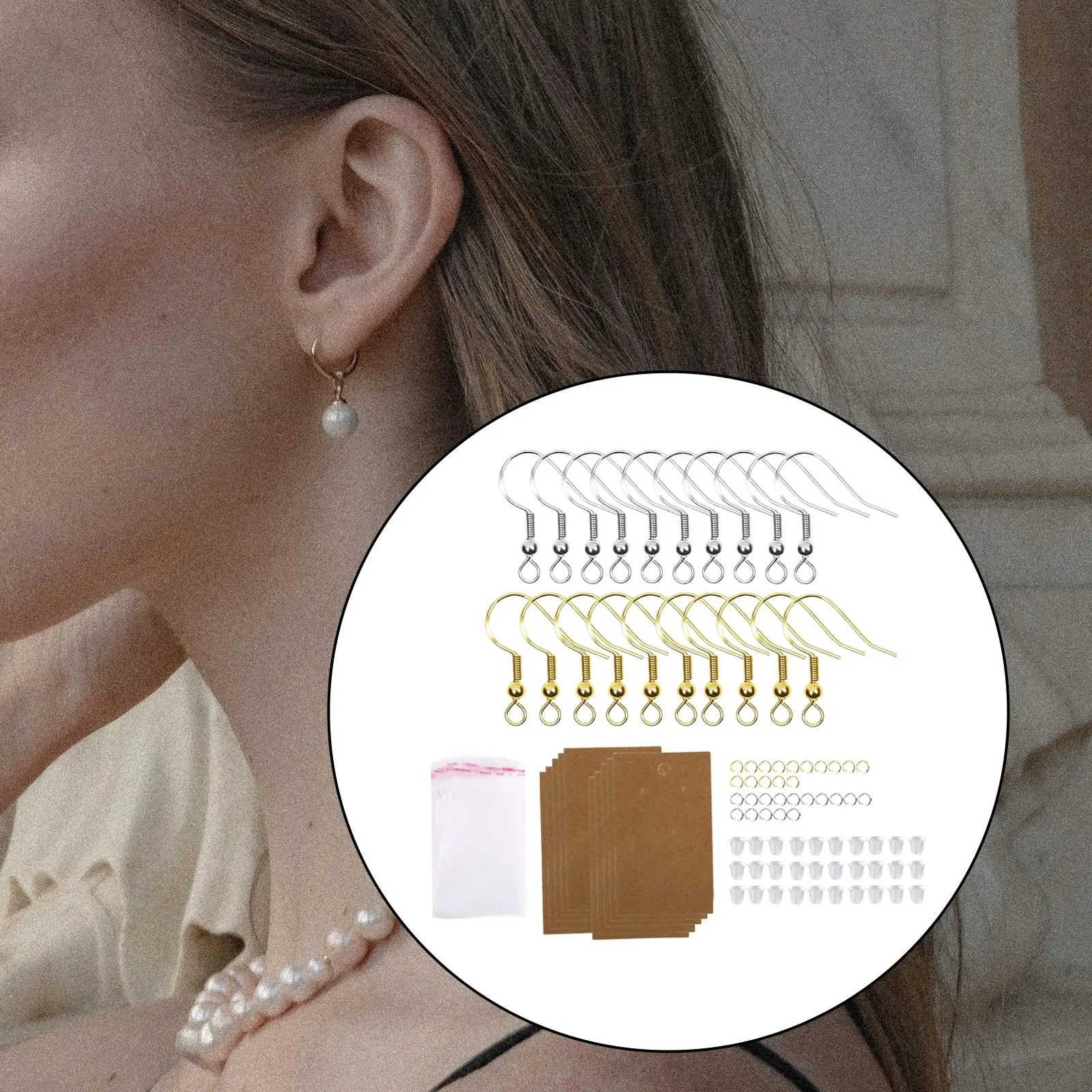 Earring Hooks, for Jewelry Making, Premium Earring Making Kit, Earrings Making Supplies with Earring Backs